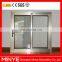 golden color aluminum sliding window with fly screen with touch lock