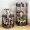 In Stock Kitchen Spice Jar Bottle Rack Multifunction Rotating Spice Storage Organizer Rack