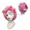 Super Soft Wide Brim Adjustable Ribbon Fashion Bonnets And Satin Hair Wraps With Bow Tie