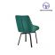 Tiptop Wholesale Factory Custom Cafe Metal Dine Armchair Restaurant Chair Modern Dining Room Furniture Velvet Fabric Dining Chairs