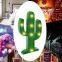 Luces decorativas de noche para mesas en forma de cactus LED para el dormitorio de los ni?os, la sala de estar, la pared, fiestas de vacaciones y decoración del hogar. Verde