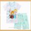 2016 Wholesale Children's Boutique Clothing For Baby Summer Sets With Cartoon Tu Printing