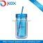16oz double wall plastic mason jar