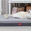 Lit pour animaux calmant en mousse mémoire orthopédique avec un oreiller