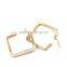 Square shape earrings gold stainless steel earrings for women