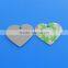 Custom Printing Flower Epoxy Coated Metal Heart Round/Heart/Bone Shaped Laser Engraved Logo Backside