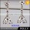 Dignity silver earring design diamond drop shape earring 2015