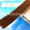 Plastic self-adhesive weather stripping for under sliding door seal