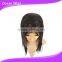 human hair wig, 20", straight, natural color