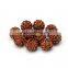 Top Quality 8mm Smoked Topaz Color Polymer Clay Caystal Rhiestone Ball Shape Spacer Silver Plated 10pcs Per Bag