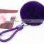 imitate rabbit hair POM POM ball Pendant knit leather keychain