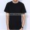 Black cotton man round neck t-shirt