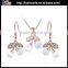 2015 china wholesale alloy crystal color stone rose gold full jewelry set