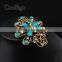 Popular Jewelry Flower Pin Brooch Crazing Arcylic Stone Rhinestone Women Dresses Hijab Scarf Party Gift Apparel Accessories