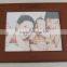 Custom Pu leather wooden photo frame Luxury genuine leather photo frame