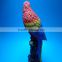 Low price Resin animal miniature Red parrot crafts