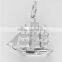 Alloy 3 Dimensional Sailboat Charms for Bracelet And Necklace Zinc Alloy Charms And Pendant