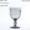 press drinking glass/Wine goblet,Hiball,DOF, Champagne flute color glass in smocky with Panel patern