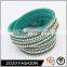 Fashion Handmake Resin Women Multi-layer Velvet Leather Bracelet