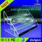 Custom clear small acrylic box with plastic hinge