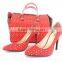 2016 Wholesale Ankara Wax High heel Shoes/african Wax Shoes And Bags