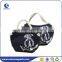 Wholesale black canvas shopping bag with custom logo