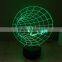 3D Optical Night Light Time Machine 7 RGB Light Colors 10 LEDs AA Battery or DC 5V Mixed Lot