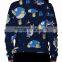 Custom sublimation Cat design black hoodies in affordable prices