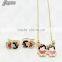 Juyuan Fashion 18K Gold Three Color Crystal Glue Baby Set