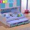 wood children bunk bed with wardrobe 8201