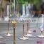 new design lead free clear crystal 380ml beer wine glass with rose gold stand