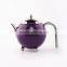 stainless steel 18/8 sprayed color food safety round 750ml tea pot/water kettle with three legs