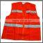 Korea design yellow/black mesh polyester high visibility safety vest with pockets