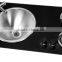 New Product RV tempered glass 2 burner gas stove integrated with kitchen sink GR-215