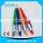 colored barrel click ball pen with spray silver clip