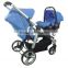 Light and compact twin baby stroller , best twin baby strollers made in china 3 in 1