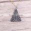 Triangle shape Pave Crystal Pendant Rhinestone Druzy Jewelry, Gem stone Charms Pendant For Women