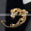 Luxury Metal Stainless Steel Chain Coloful Charms Zircon Anklet