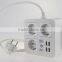 New High Quality EU Plug 3 Outlet Power 250V 10A Extension Cable Wall Socket Mains Lead Plug Strip Adapter Hot Sale