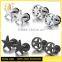 Hot sale round double side stainless steel black star shaped studs and boys earrings for boys(HE-015)