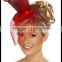 mini glitter green red top hat for ladies party Masquerade performances hat