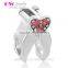 X355 Autonomic Design Free-Roaming Angel Wing Love Heart Charm Bead, Pave Zircon Custom Charm