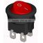 T105 10A 250VAC yellow light round rocker switch