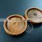 25mm setting size vintage style natual log wood round bezel pendant setting DIY findings supplies 1411135