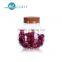 Wholesale 500ml heat resistant handmade glass jars with wood lid 6303
