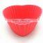 Valentine's Day Heart Shape silicone muffin Cup