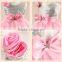 girls elegant flowers sequined bow celebrity princess dress child wedding vestidos kids party clothing dance performance costume