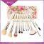 12 pcs natural horse hair professional makeup tools cosmetic brush set