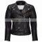 Women's Black Biker Leather Jacket
