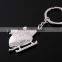 Wholesale plain shape airplane metak key chains business gift metal airplane key rings